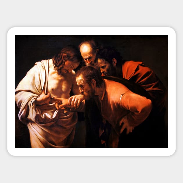 High Resolution Caravaggio The Incredulity of Saint Thomas Sticker by tiokvadrat